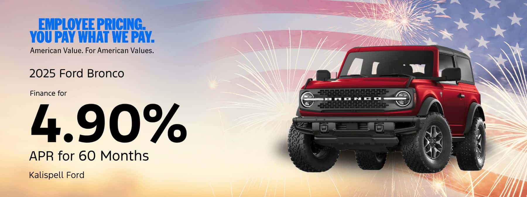 2025 Ford Bronco Finance 4.9% APR for 60 Months