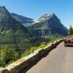 Scenic shot of the Going to the Sun Road in Glacier National Park