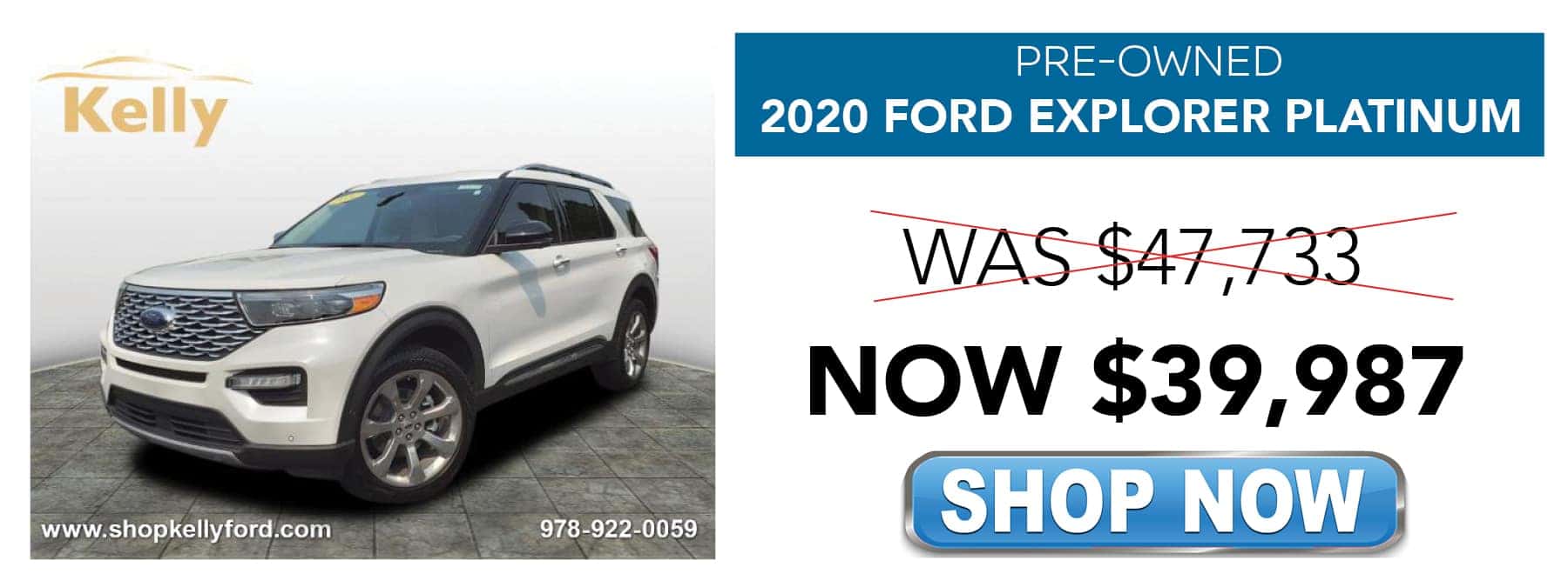 Pre-Owned 2020 Ford Explorer Platinum Was $47,733 Now $39,987