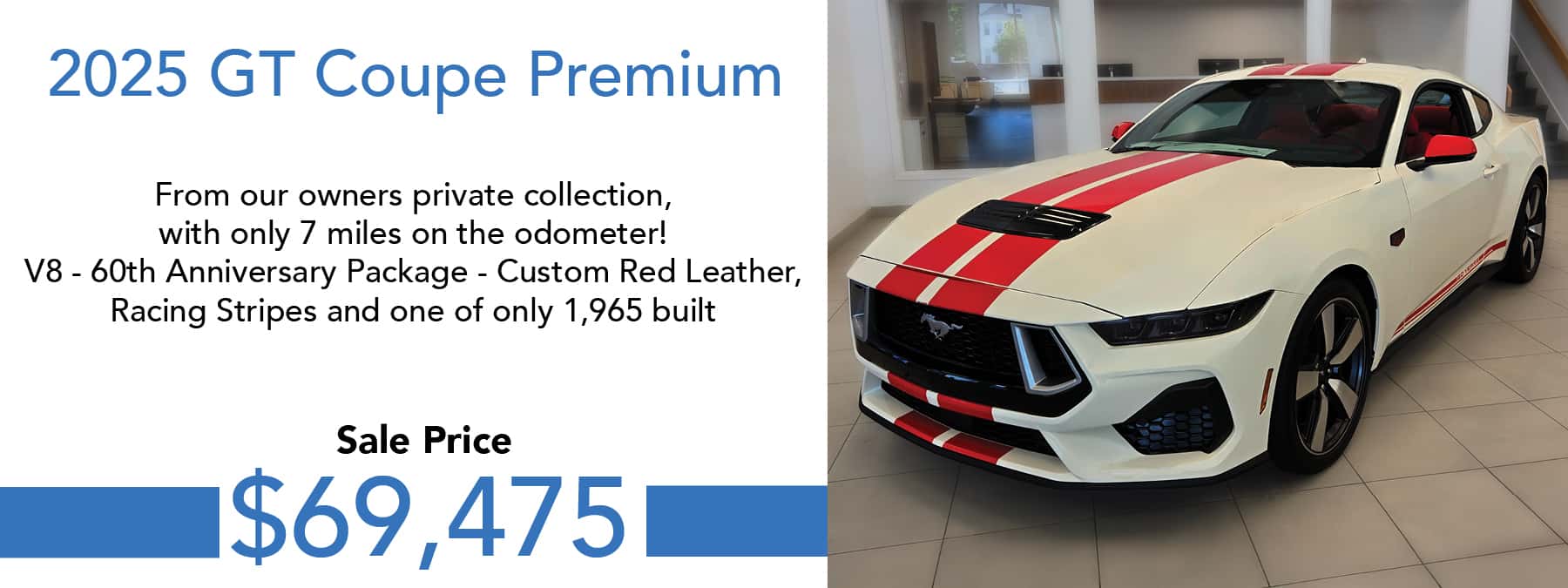 2025 GT Coupe Premium Sale Price $69,475