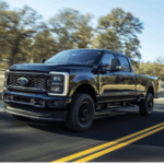 Ford Super Duty drives down highway