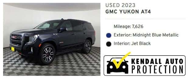 Kendall Auto Protection Icon on Used SUV