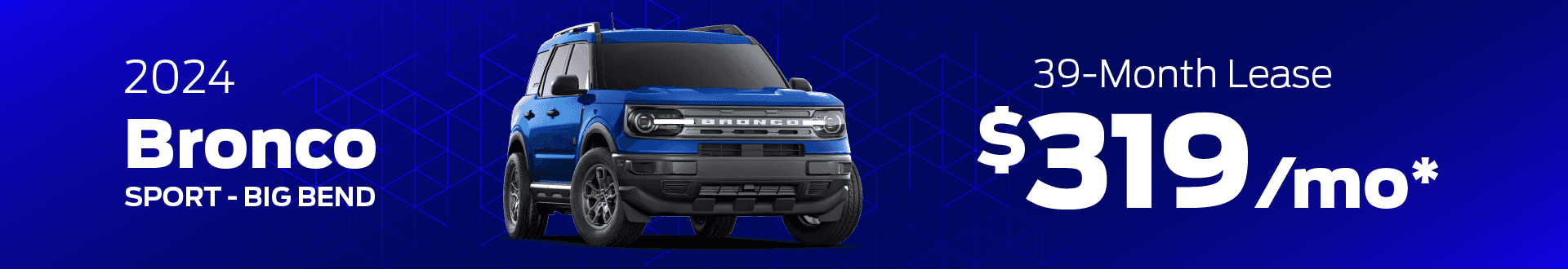 2024 Bronco Sport Big Bend Lease For $319 per Month For 39 months
