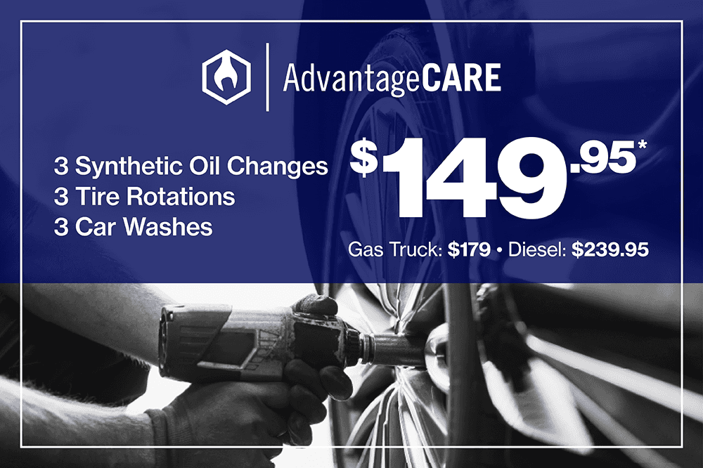Advantage Care (Let's update on our website to the $149.95 advantage care package, $179 gas truck, $239.95 Diesel)
