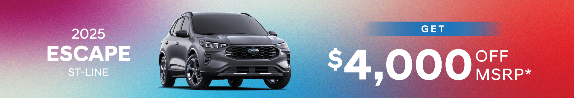 2025 Escape ST-Line : Get $4,000 off MSRP