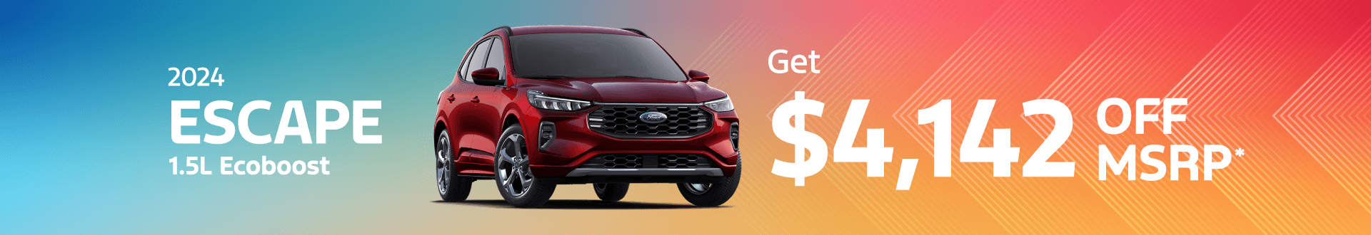2024 Ford Escape 1.5L Ecoboost: Get $4,142 off MSRP