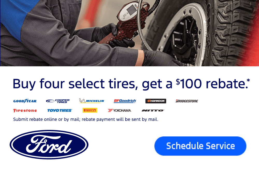 Buy four select tires, get a $100 rebate.*