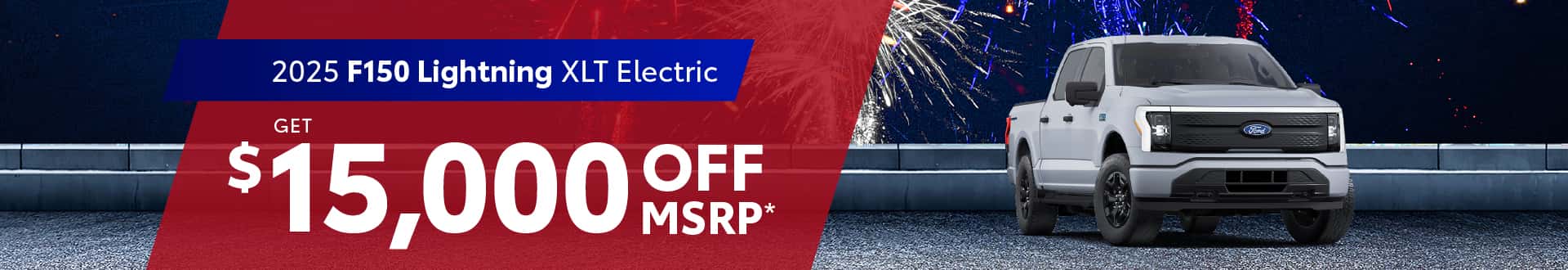 2025 F150 Lightning XLT Electric: Get $15,000 off MSRP