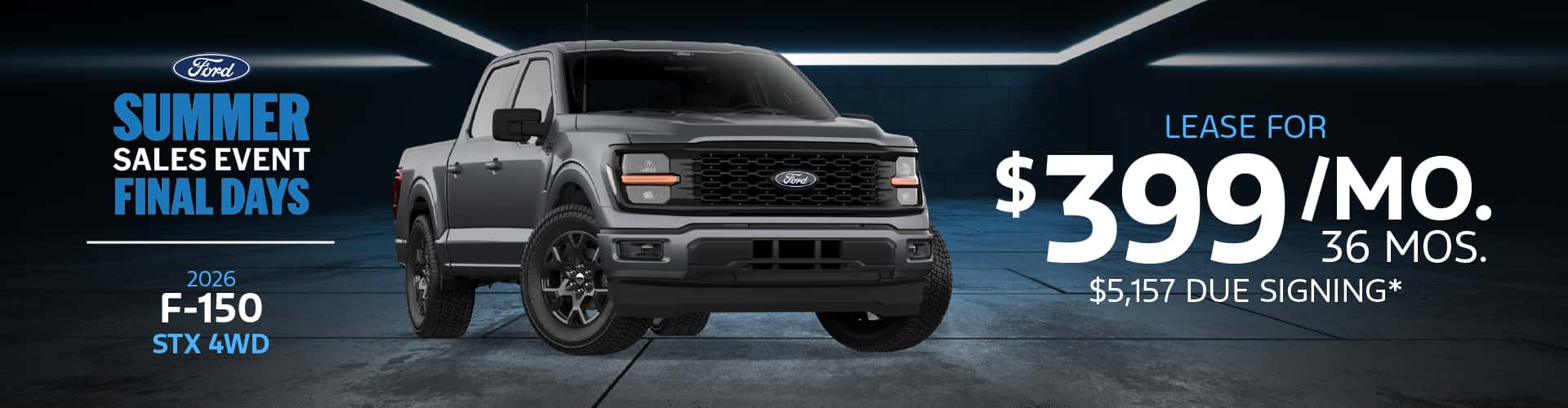 2026 Ford F-150 STX 4WD: Lease for $399/month for 36 months*