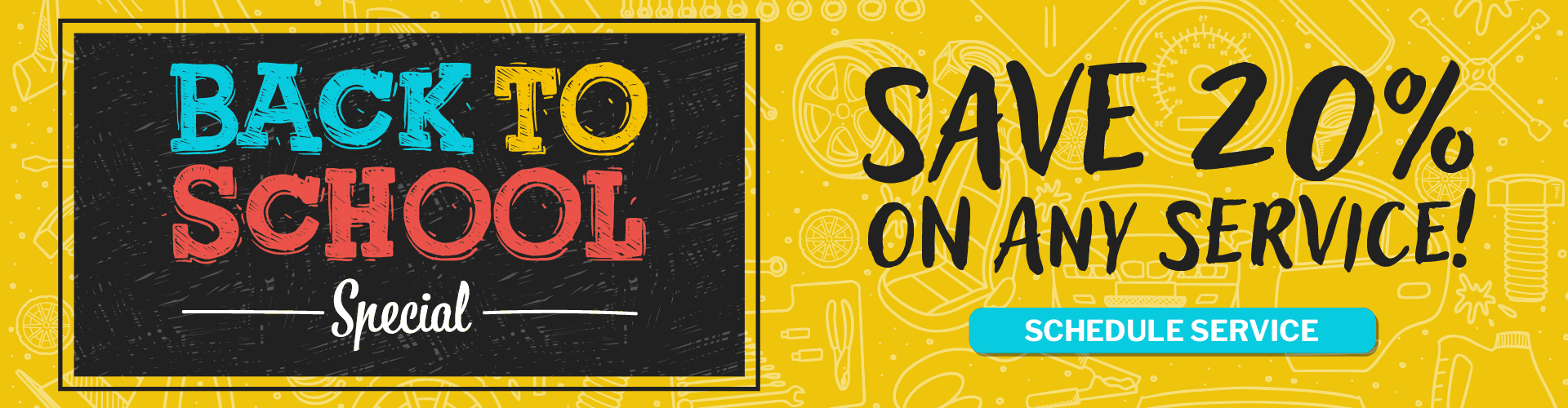 Back to school special - Save 20% on any service!