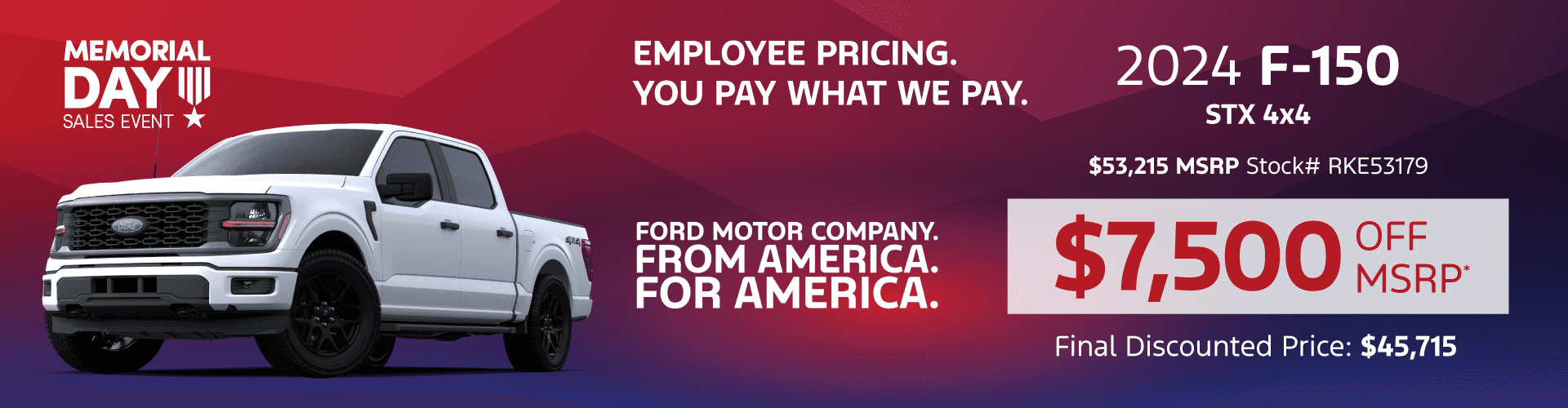 2024 F-150 STX 4x4: Get $7,500 off MSRP