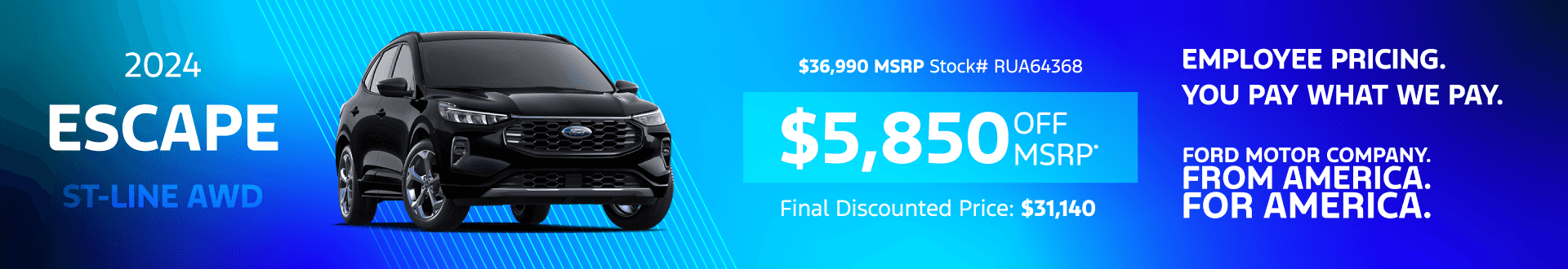 2024 Escape ST-Line AWD: Get $5,850 off MSRP -