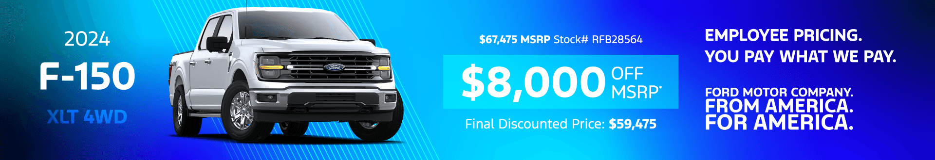 2024 F-150 XLT 4WD: Get $8,000 off MSRP -
