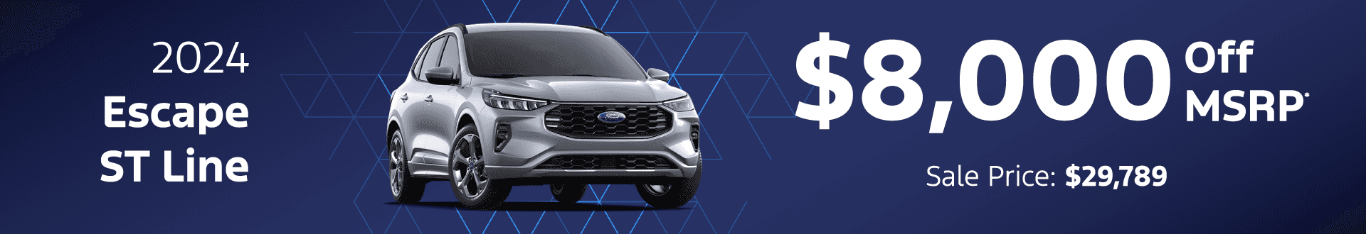 2024 Escape ST Line Big Savings! 8000 Off MSRP 29789 Sale Price