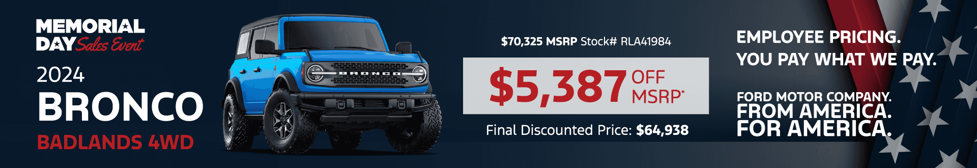 2024 Bronco Badlands 4WD: Get $5,387 off MSRP -