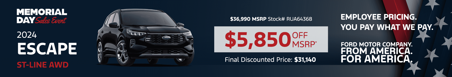 2024 Escape ST-Line AWD: Get $5,850 off MSRP -