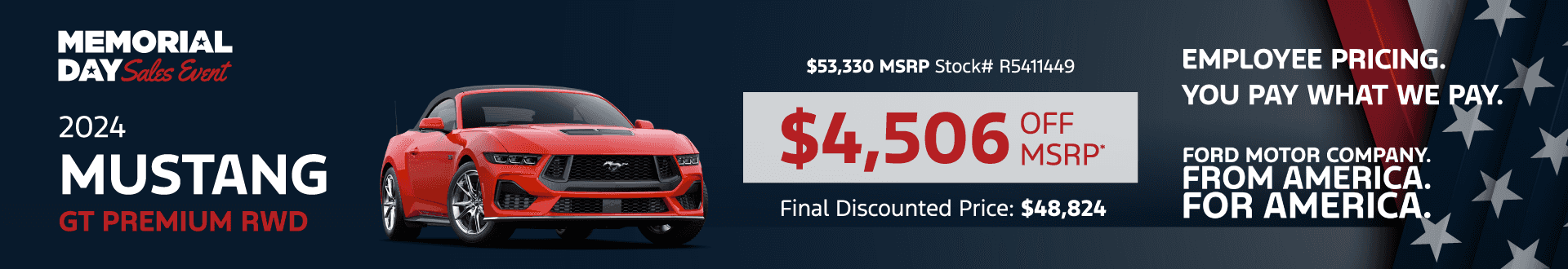 2024 Mustang GT Premium RWD: Get $4,506 off MSRP -