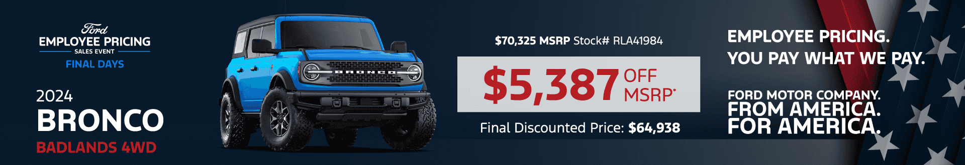 2024 Bronco Badlands 4WD: Get $5,387 off MSRP