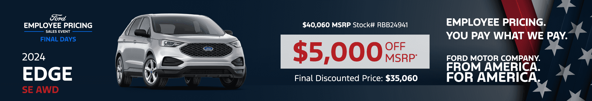 2024 Edge SE AWD: Get $5,000 off MSRP -