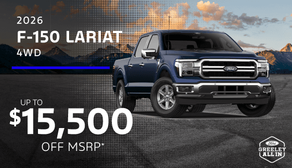 Purchase a new 2026 F-150 Lariat and get $15,500 off
