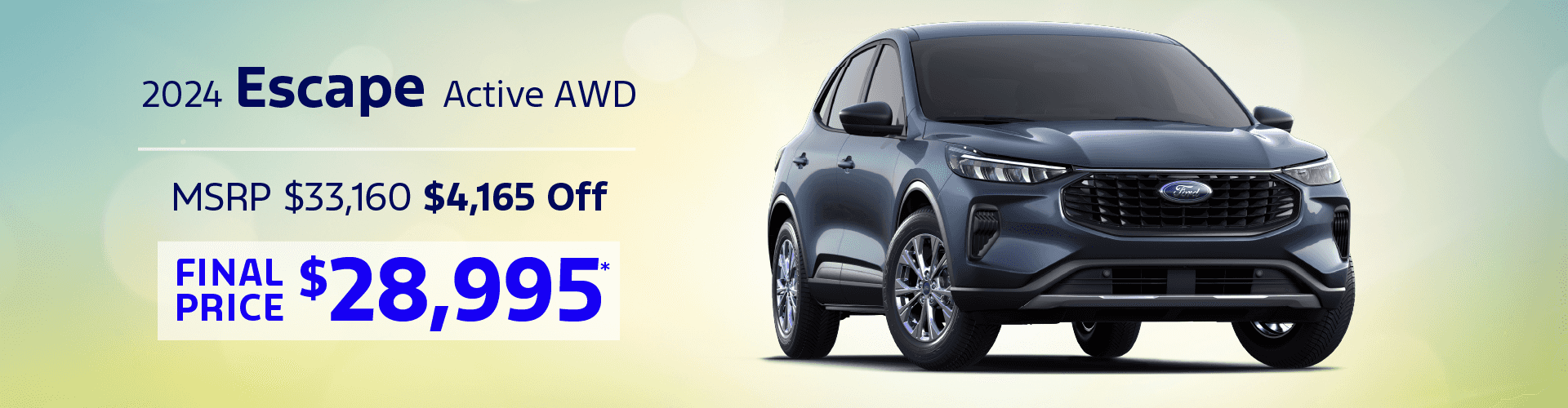 2024 Escape Active AWD: Get $4,165 off MSRP -