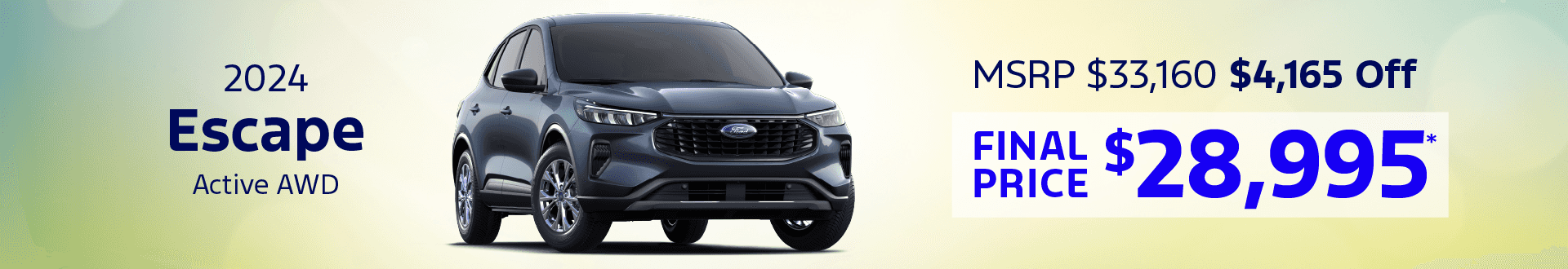 2024 Escape Active AWD: Get $4,165 off MSRP -