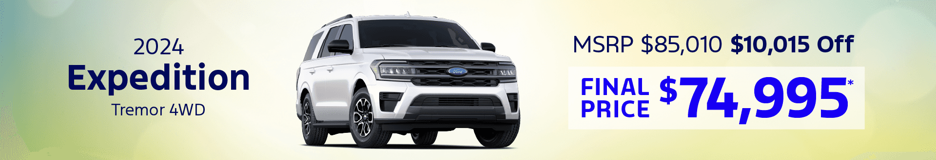 2024 Expedition Tremor 4WD: Get $10,015 off MSRP -
