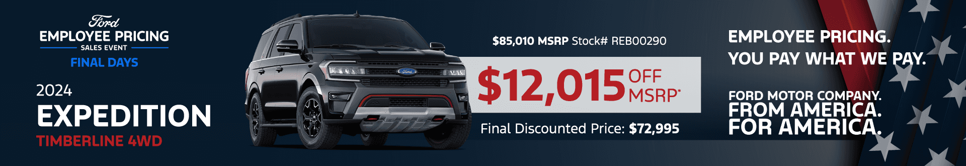 2024 Expedition Tremor 4WD: Get $12,015 off MSRP