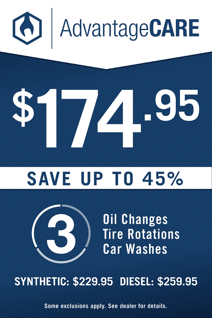 AdvantageCare $174.95 | 3 oil changes, tire rotations, car washes