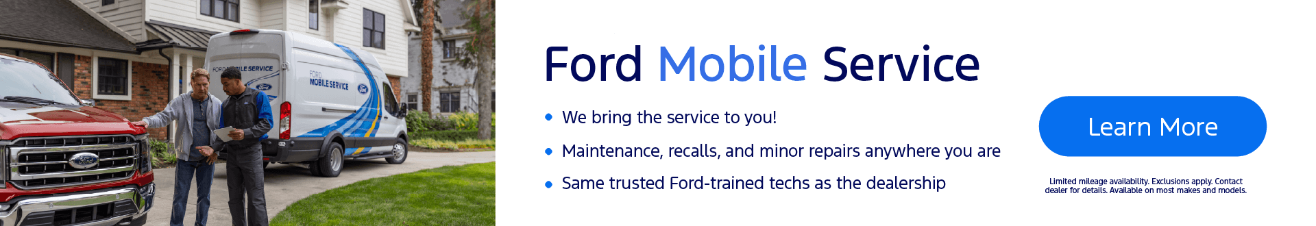Ford mobile service - We bring the service to you