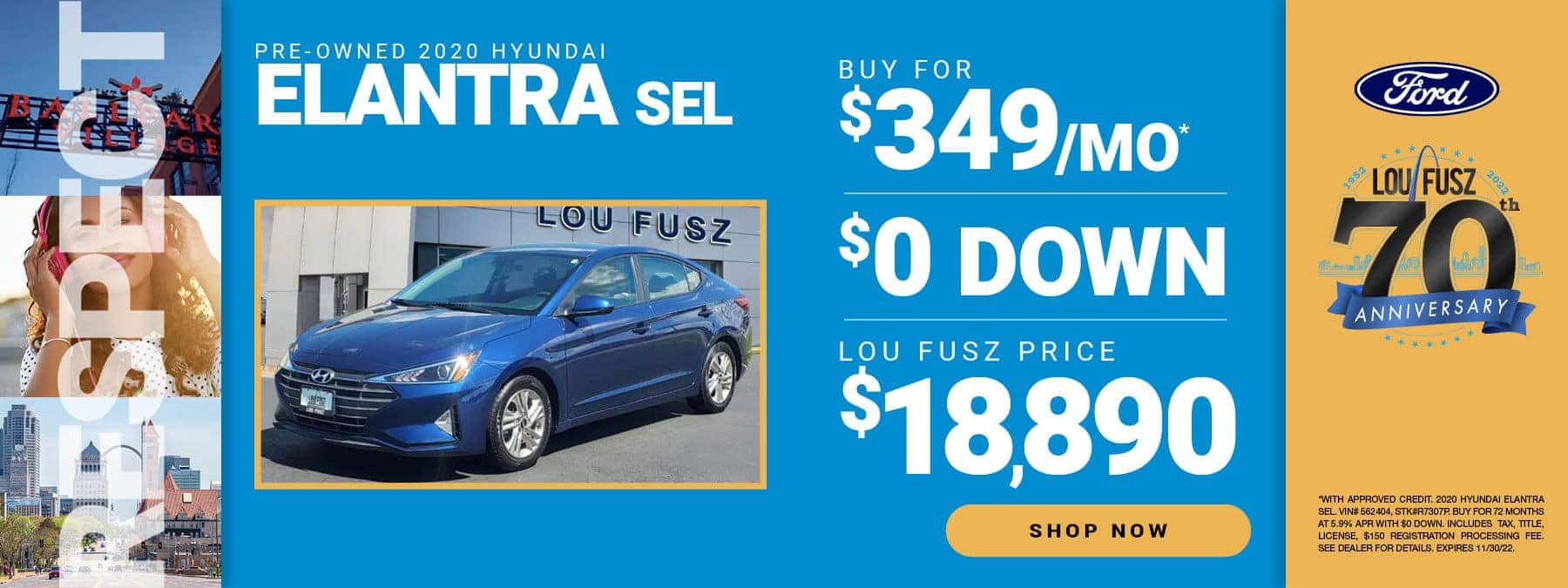 PRE-OWNED 2020 HYUNDAI ELANTRA SEL