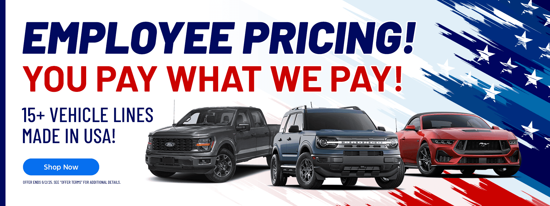 Employee Pricing! You Pay What We Pay! Subtext 15+ Vehicle Lines MADE IN USA!