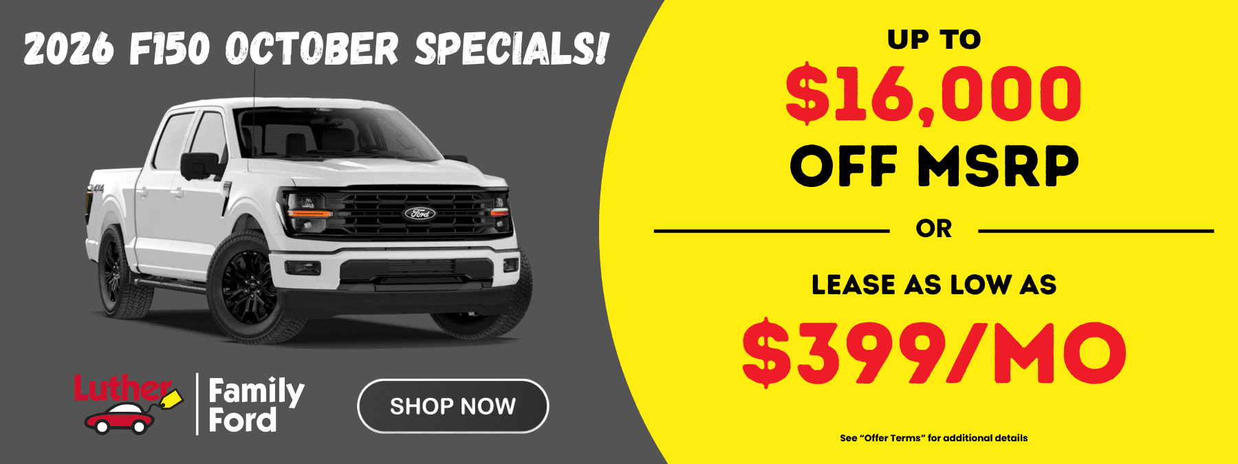 2026 F150 OCTOBER SPECIALS