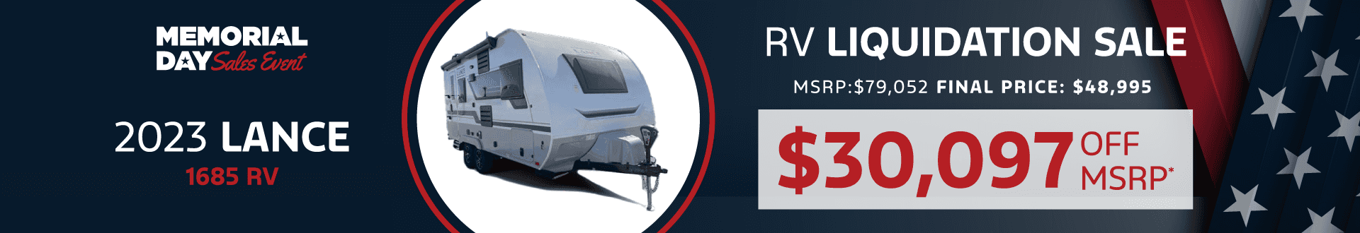 2023 Lance 1685 RV: Get $30,097 off MSRP -