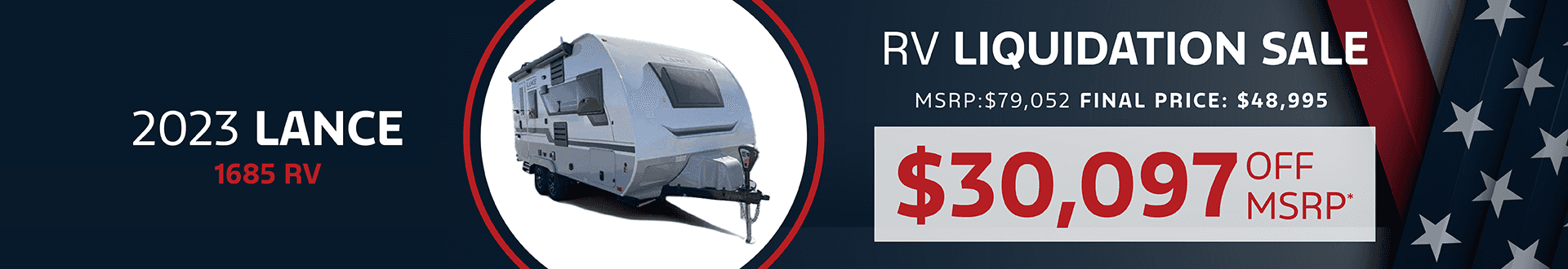 2023 Lance 1685 RV: Get $30,097 off MSRP -