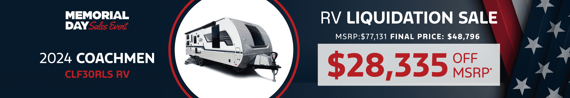 2024 Coachmen CLF30RLS RV: Get $28,335 off MSRP -