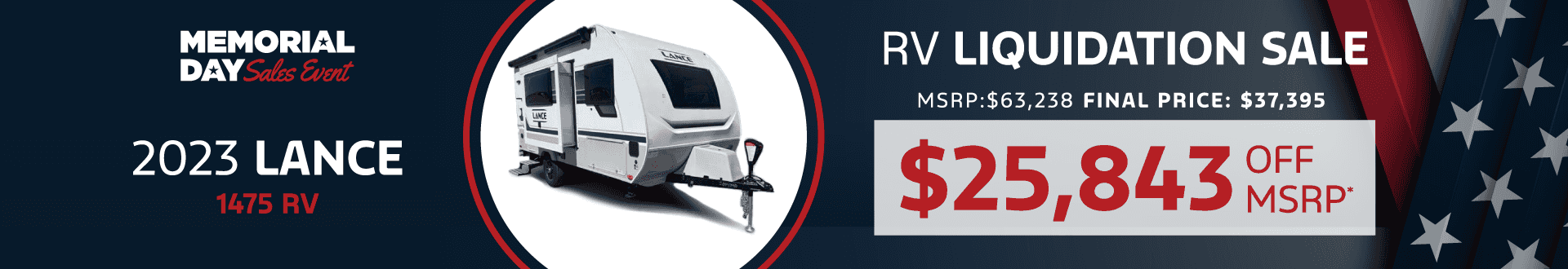 2023 Lance 1475 RV: Get $25,843 off MSRP -