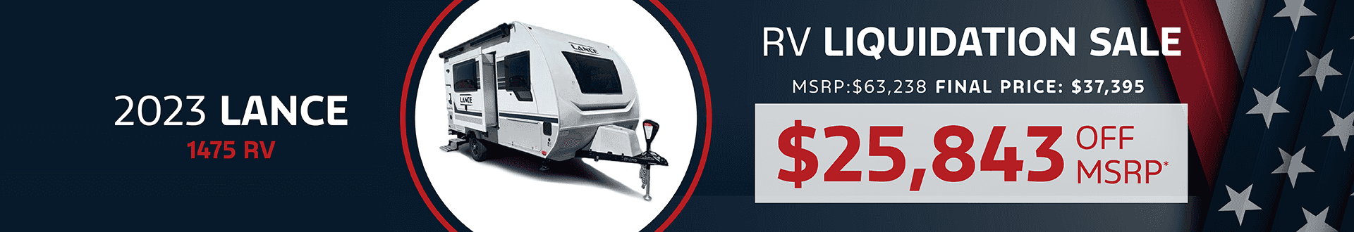 2023 Lance 1475 RV: Get $25,843 off MSRP -
