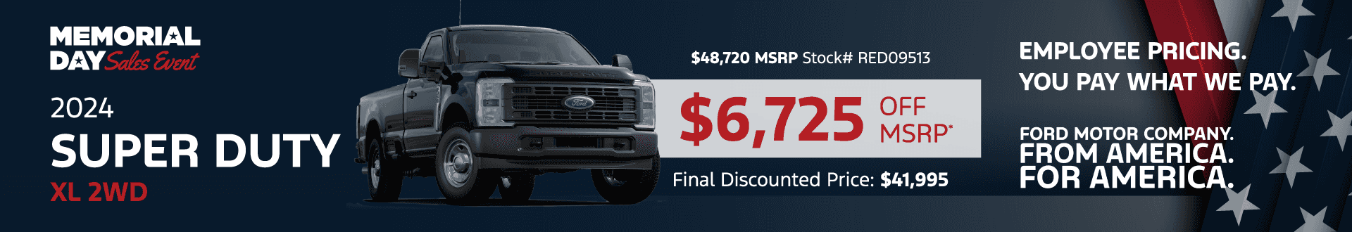 2024 Super Duty XL 2WD: Get $6,725 off MSRP