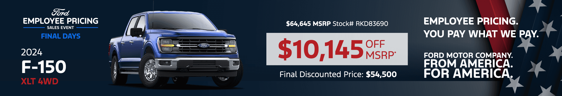 2024 F-150 XLT 4WD: Get $10,145 off MSRP