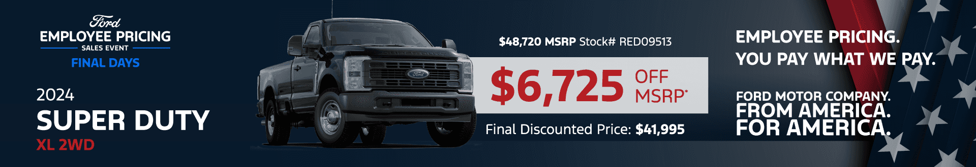 2024 Super Duty XL 2WD: Get $6,725 off MSRP