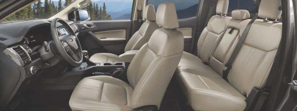 View of the inside of a Ford vehicle