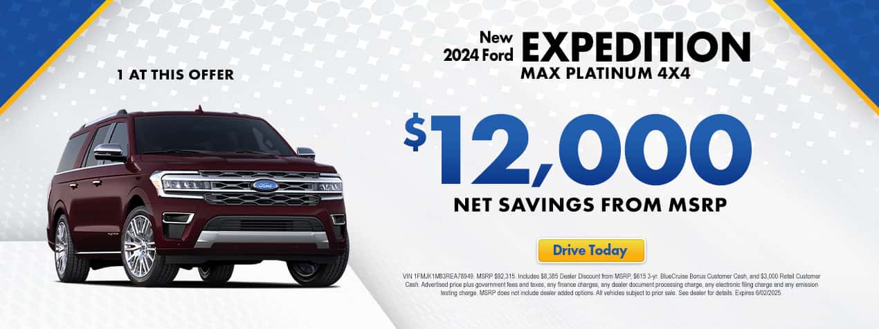 $12000 off 2024 Expedition Max Platinum