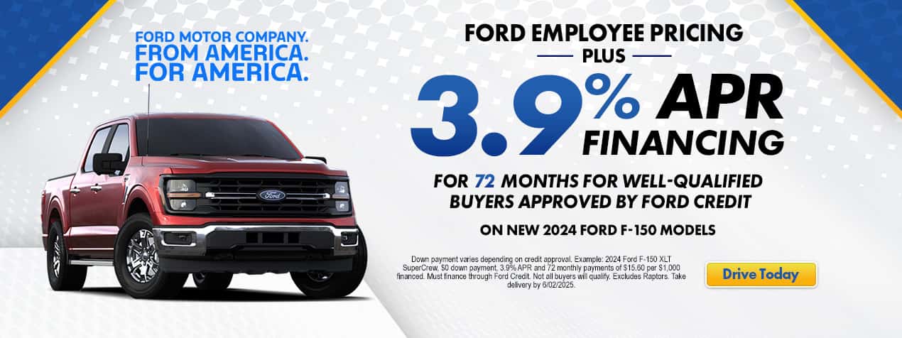 3.9% APR FInancing on 2024 F-150 Models