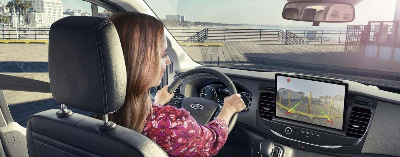 The gray dash in a 2024 Ford Transit.
