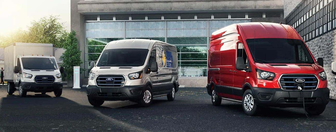 A set of 3 2022 Ford Transit vehicles for sale in Santa Cruz
