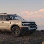 Grey 2025 Ford Bronco Sport for sale parked on a off-road.