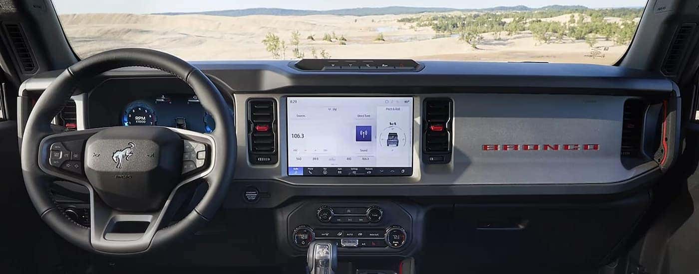 Infotainment and digital gauge cluster on a 2025 Ford Bronco Sport for sale