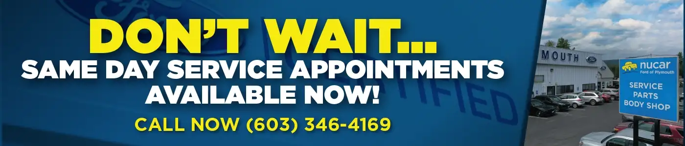 Same Day Service Appointments are Available Now!