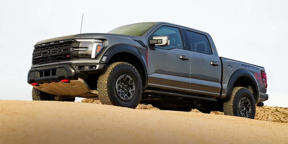 Side view of Ford Truck in sand
